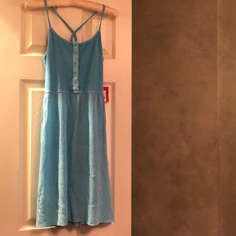 Blue sun dress or bathing suit cover-up